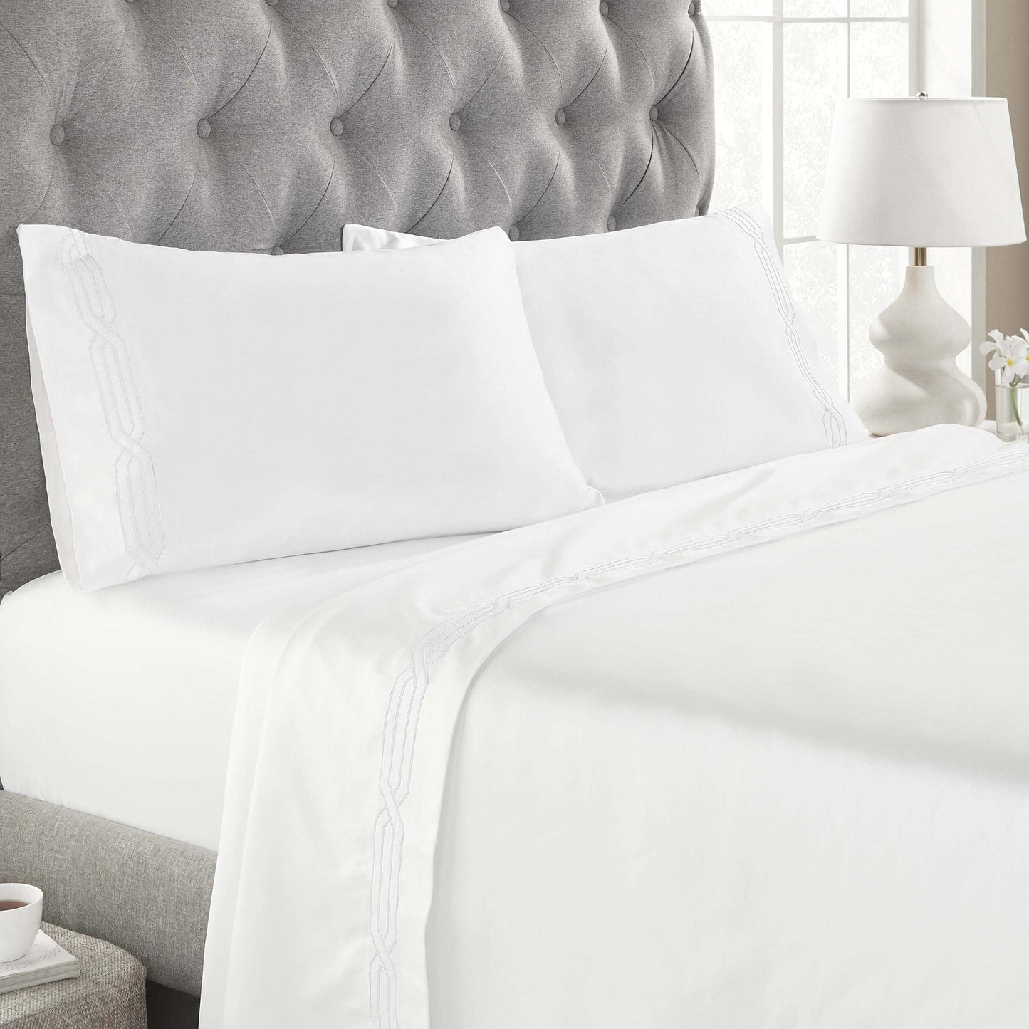 Superior Egyptian Cotton 1200 Thread Count Eco-Friendly Solid Sheet Set