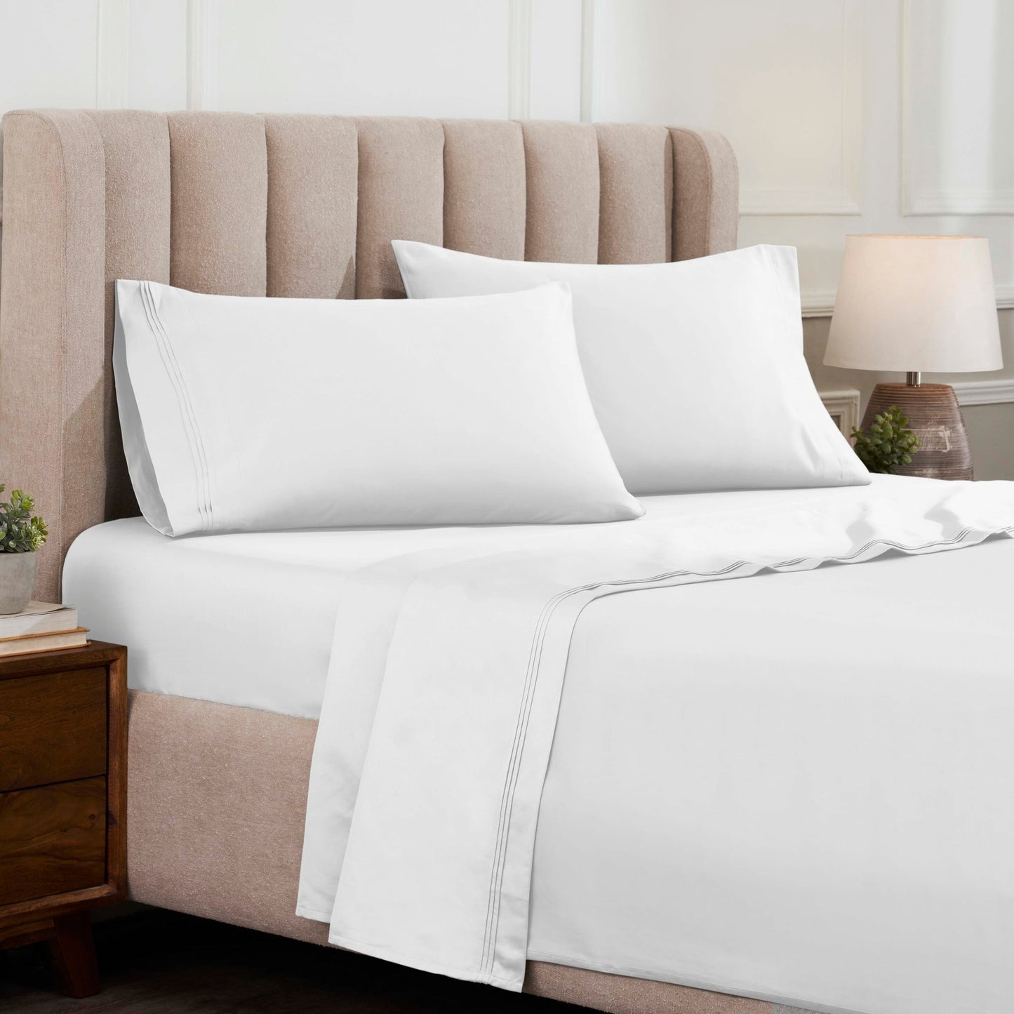 Superior Egyptian Cotton 1500 Thread Count Deep Pocket Solid Sheet Set