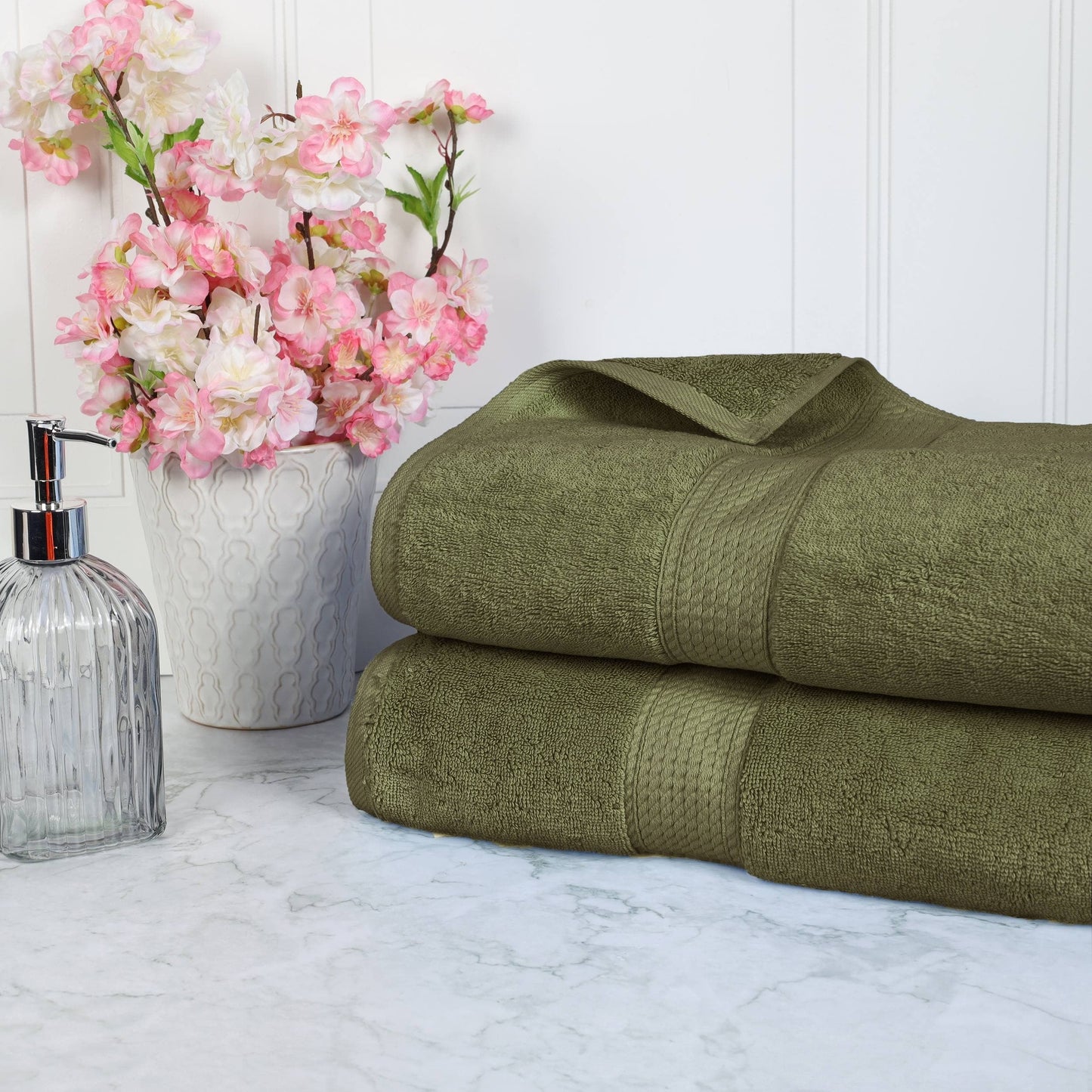 Superior Egyptian Cotton Pile Heavyweight Bath Sheet Set of 2