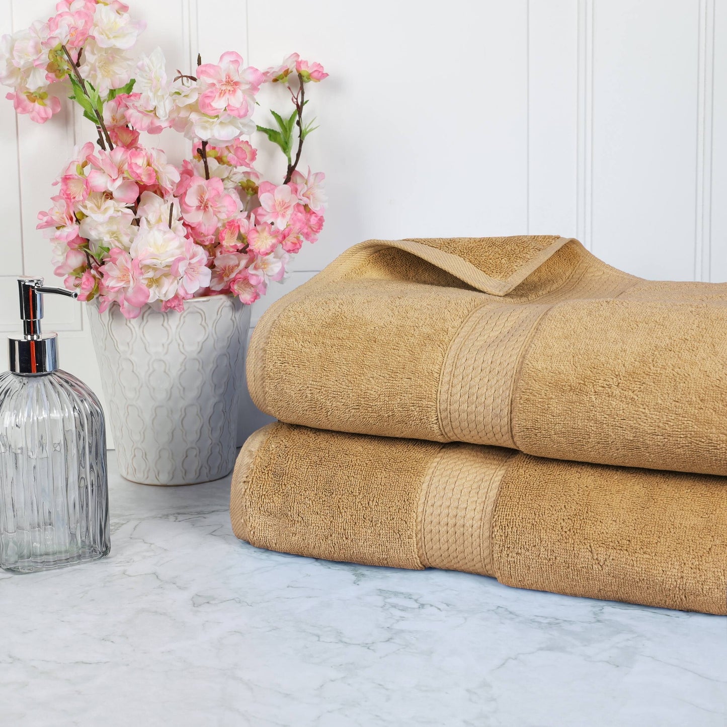 Superior Egyptian Cotton Pile Heavyweight Bath Sheet Set of 2