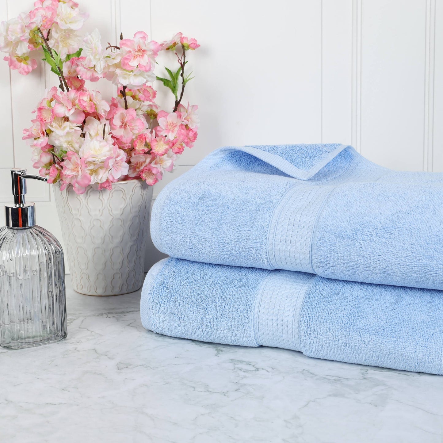 Superior Egyptian Cotton Pile Heavyweight Bath Sheet Set of 2