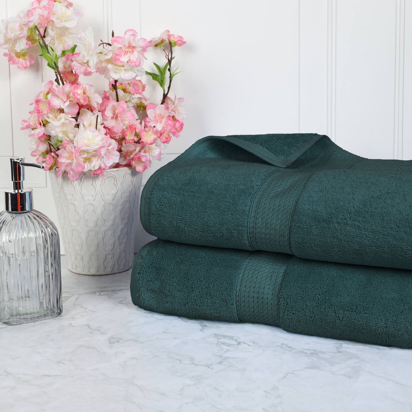 Superior Egyptian Cotton Pile Heavyweight Bath Sheet Set of 2
