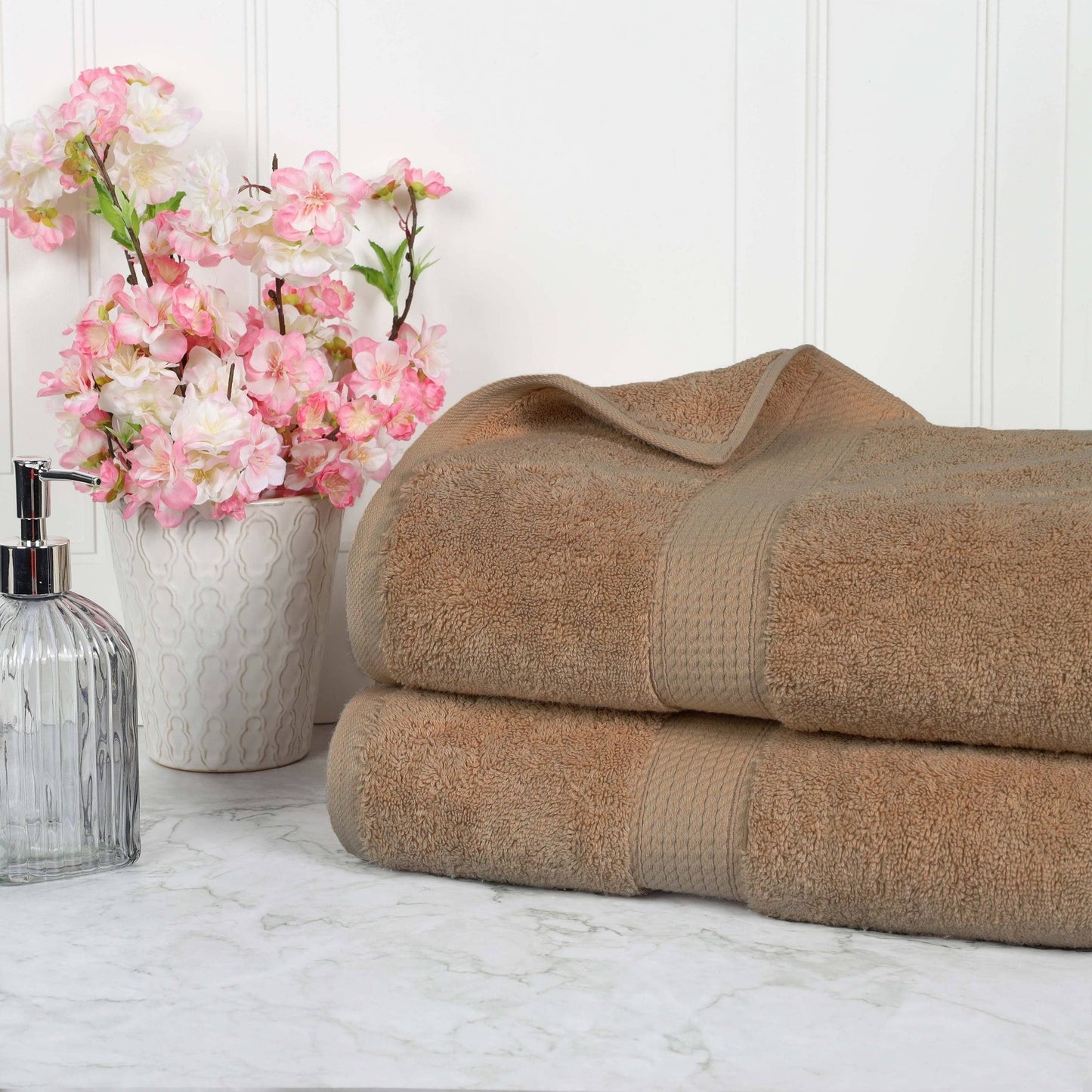 Superior Egyptian Cotton Pile Heavyweight Bath Sheet Set of 2
