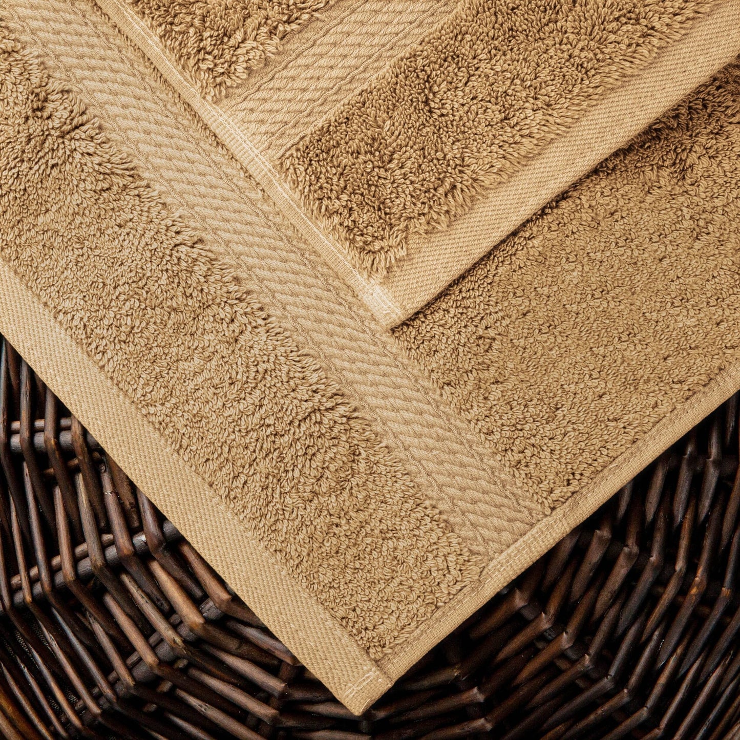 Superior Egyptian Cotton Pile Heavyweight Bath Towel Set of 2