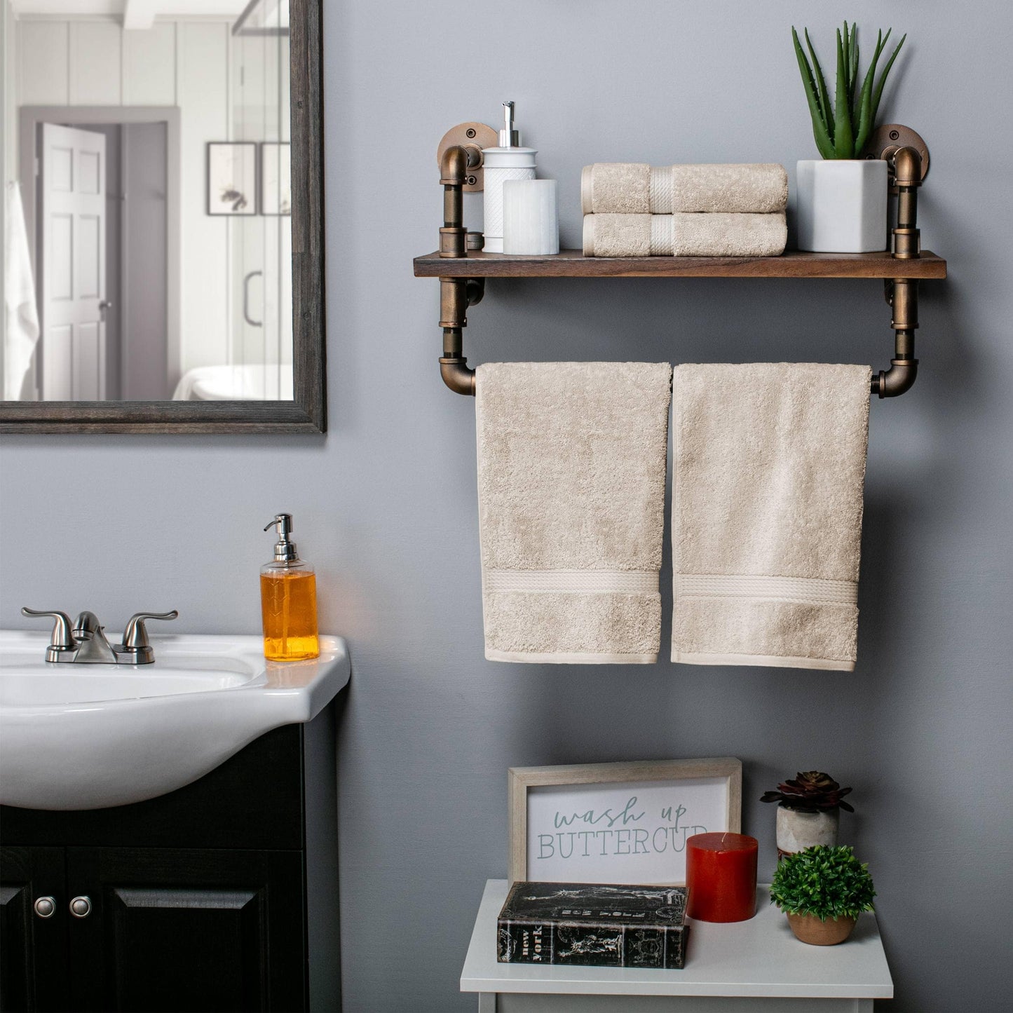 Superior Egyptian Cotton Pile Heavyweight Hand Towel Set of 4