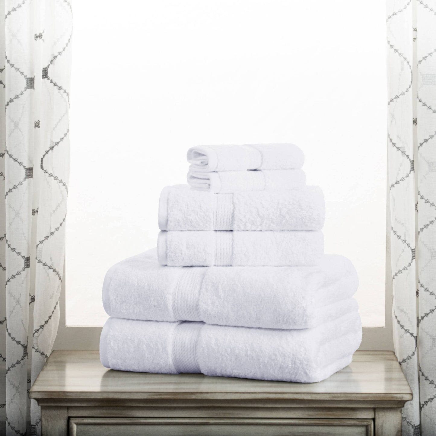 Superior Egyptian Cotton Pile Heavyweight 6-Piece Towel Set