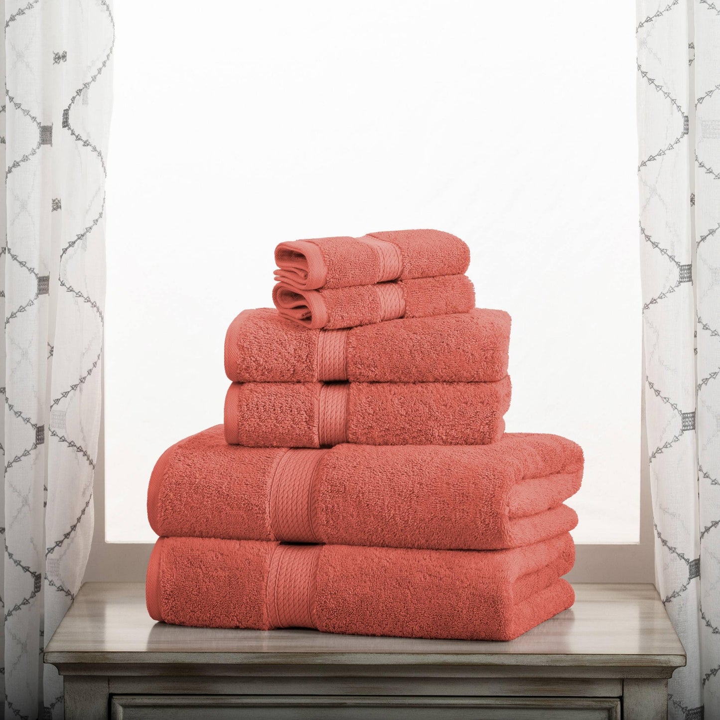 Superior Egyptian Cotton Pile Heavyweight 6-Piece Towel Set