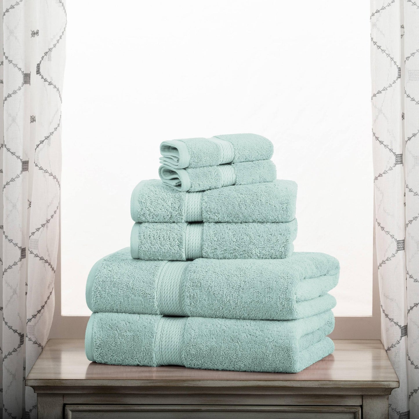 Superior Egyptian Cotton Pile Heavyweight 6-Piece Towel Set
