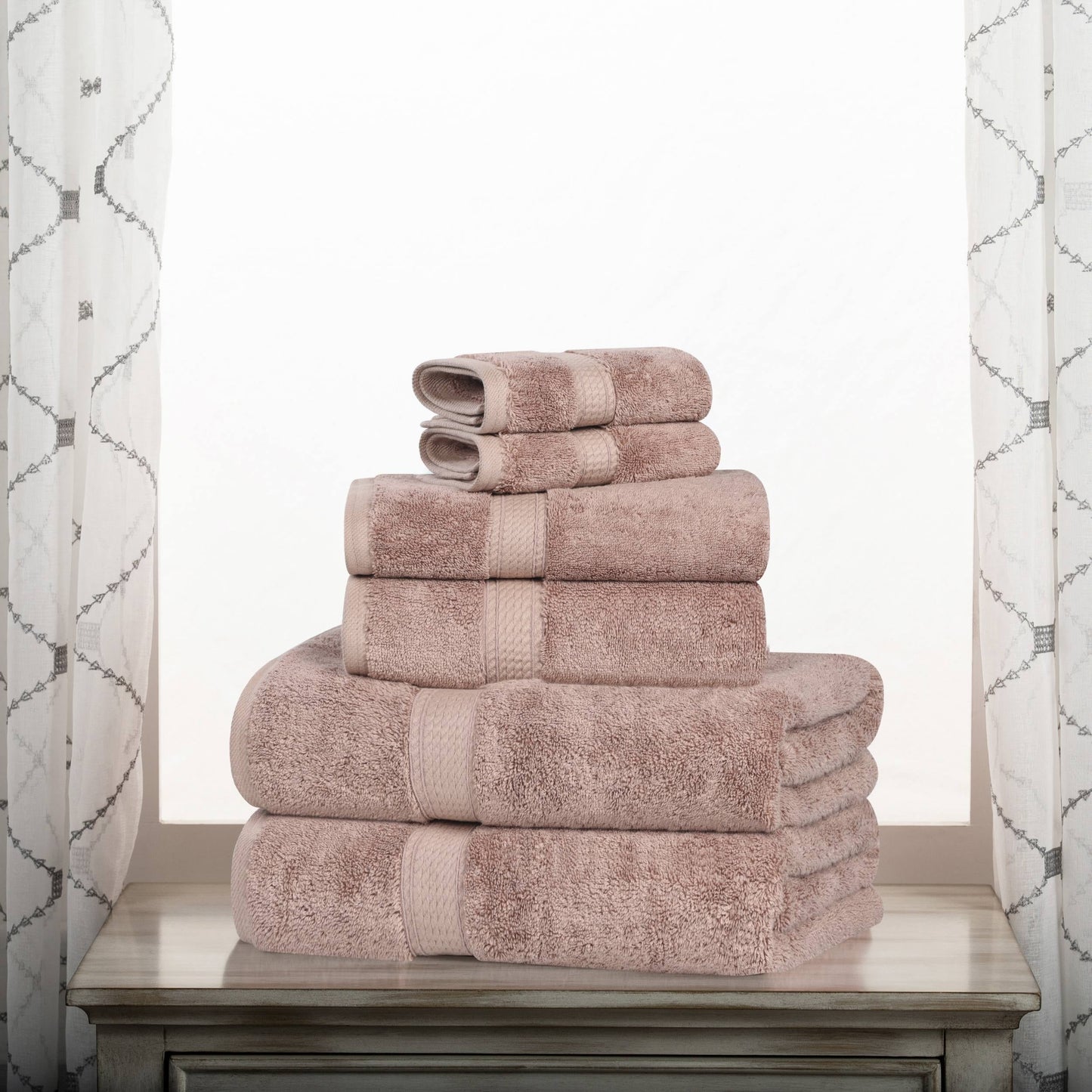 Superior Egyptian Cotton Pile Heavyweight 6-Piece Towel Set