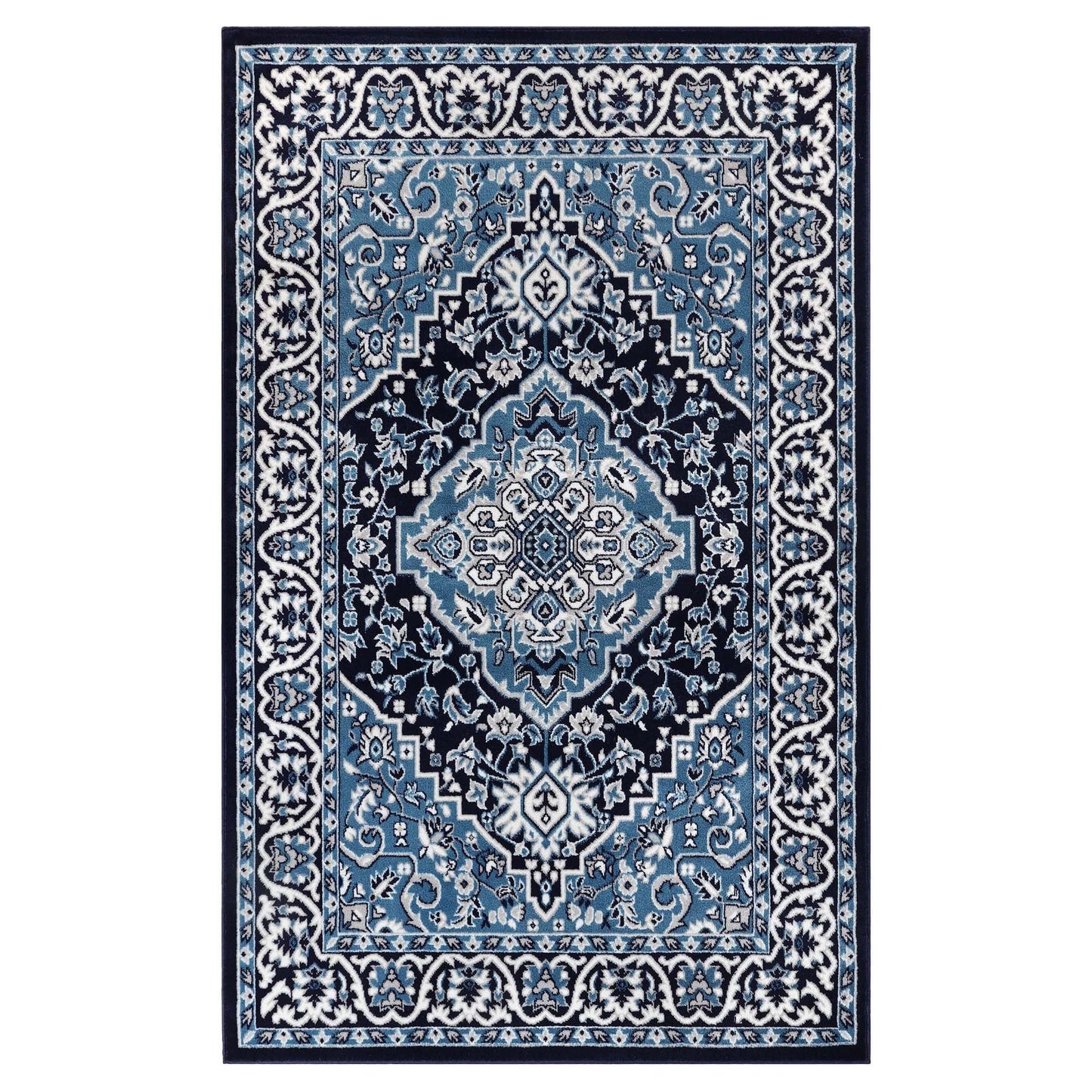 Superior Glendale Floral Medallion Indoor Area Rug