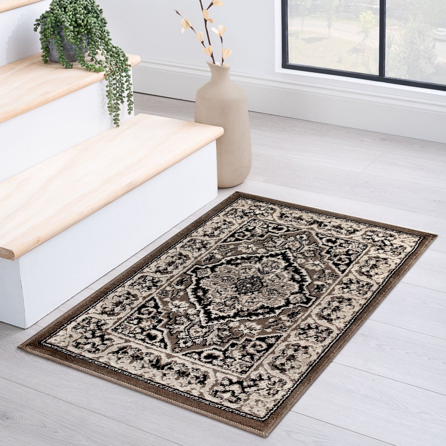 Superior Glendale Floral Medallion Indoor Area Rug