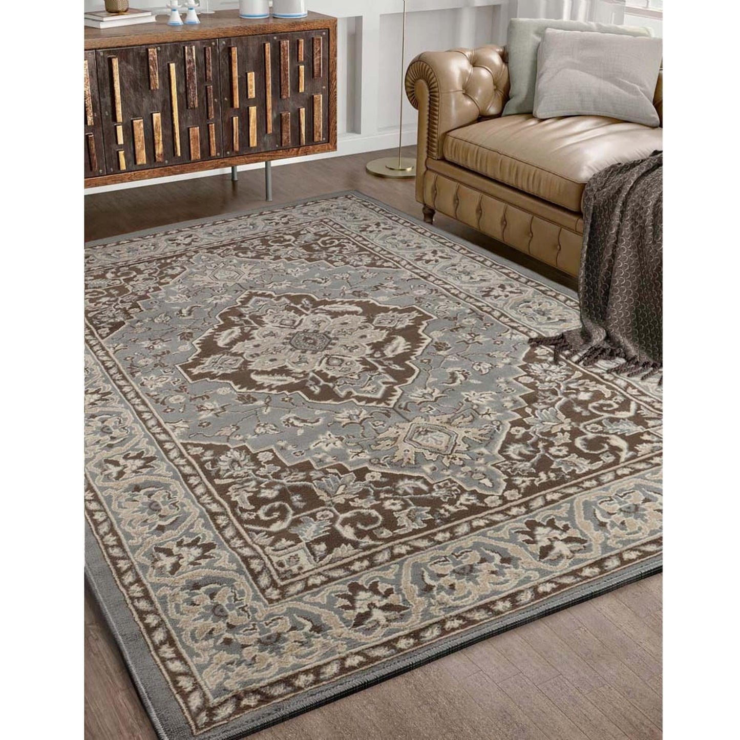 Superior Glendale Floral Medallion Indoor Area Rug