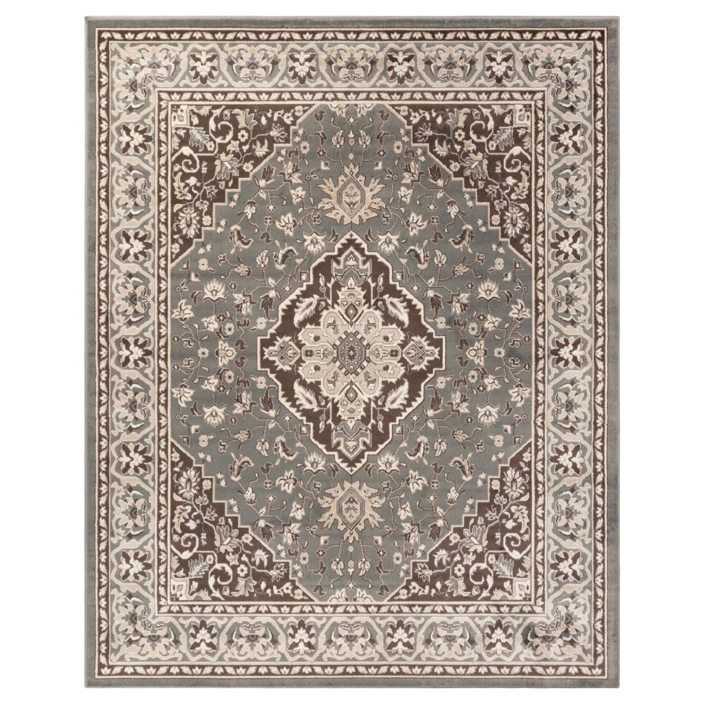 Superior Glendale Floral Medallion Indoor Area Rug