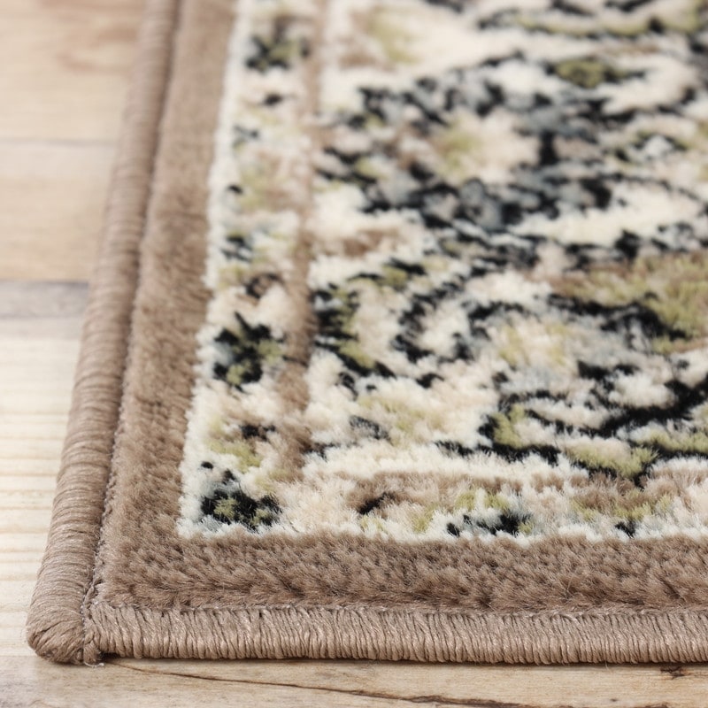 Superior Lille Classic Floral Medallion Indoor Runner or Area Rug