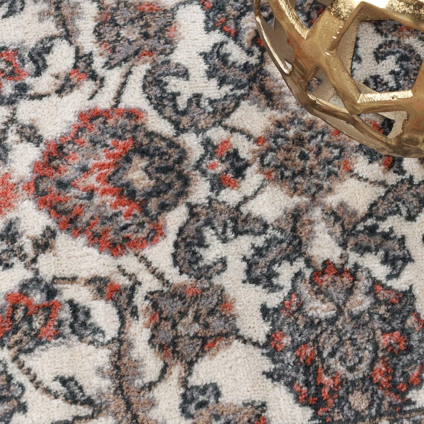 Superior Lille Classic Floral Medallion Indoor Runner or Area Rug