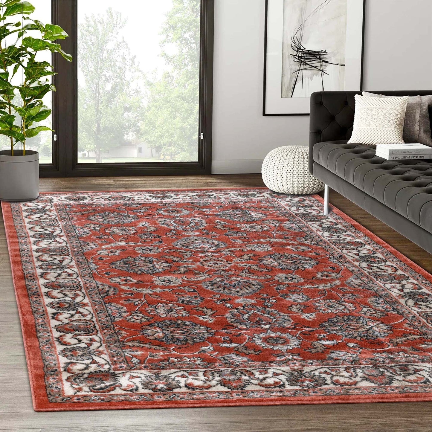 Superior Lille Classic Floral Medallion Indoor Runner or Area Rug