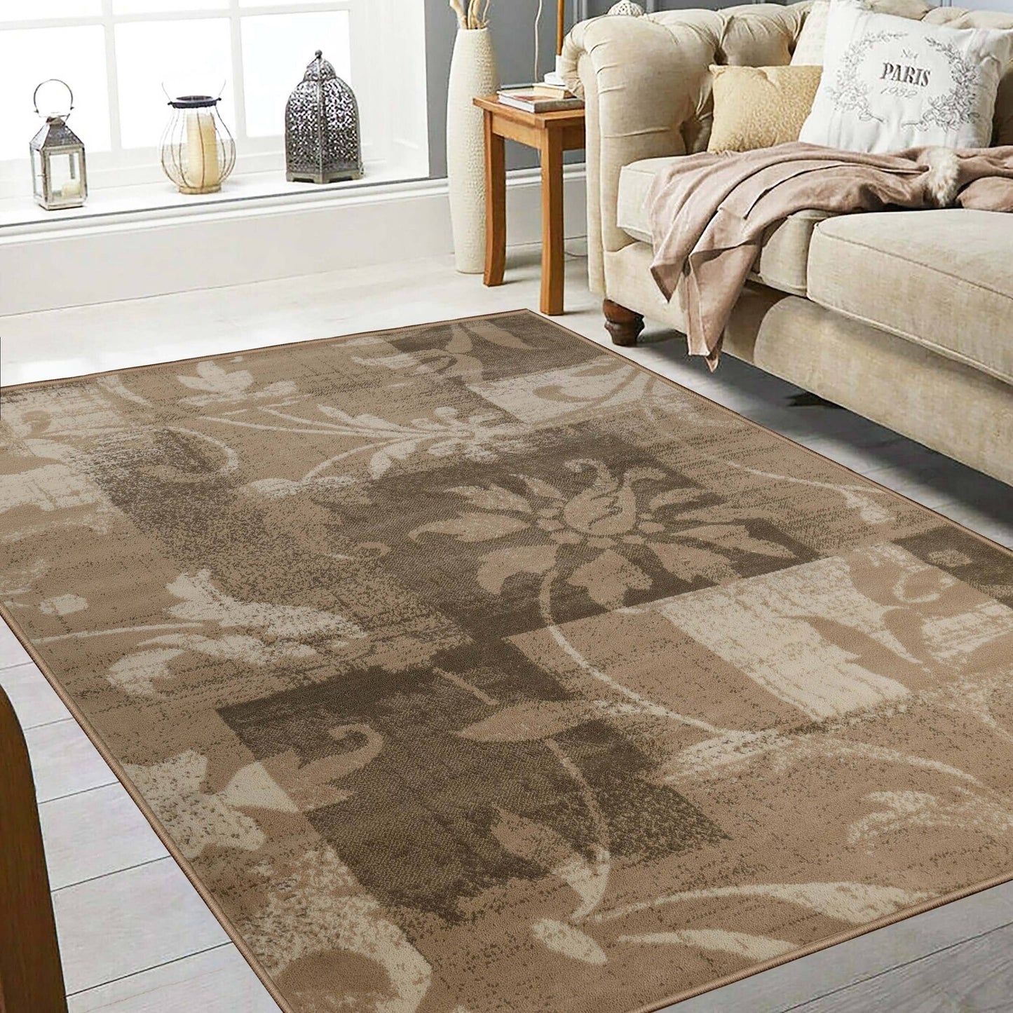 Superior Pastiche Contemporary Floral Patchwork Indoor Runner or Area Rug