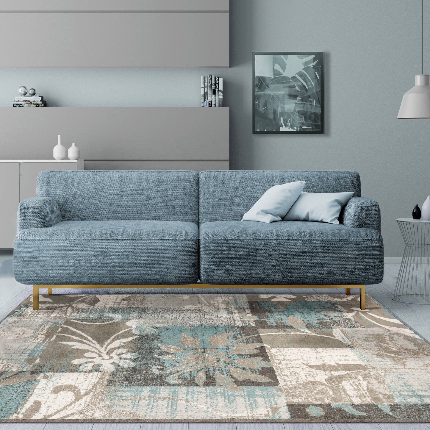 Superior Pastiche Contemporary Floral Patchwork Indoor Runner or Area Rug