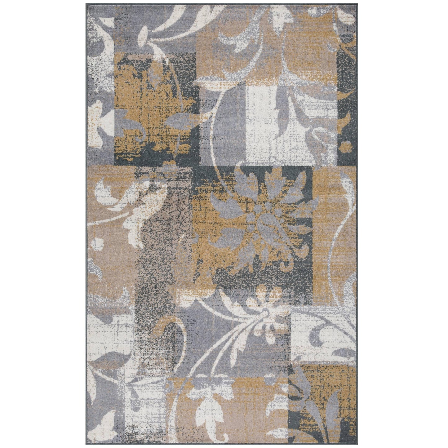 Superior Pastiche Contemporary Floral Patchwork Indoor Runner or Area Rug