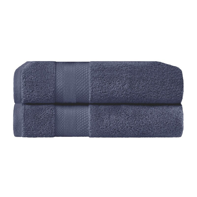 Superior Turkish Cotton Solid Heavyweight Bath Sheet Set of 2