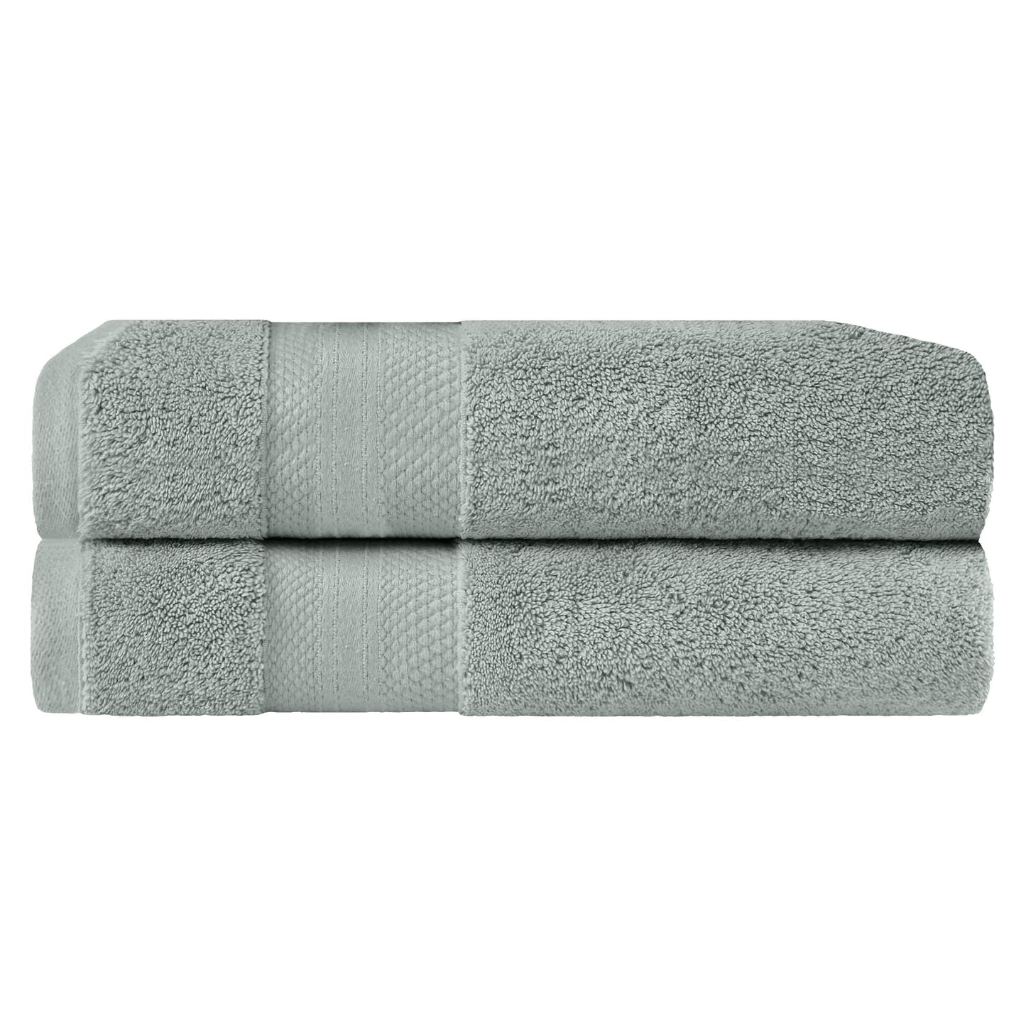 Superior Turkish Cotton Solid Heavyweight Bath Sheet Set of 2