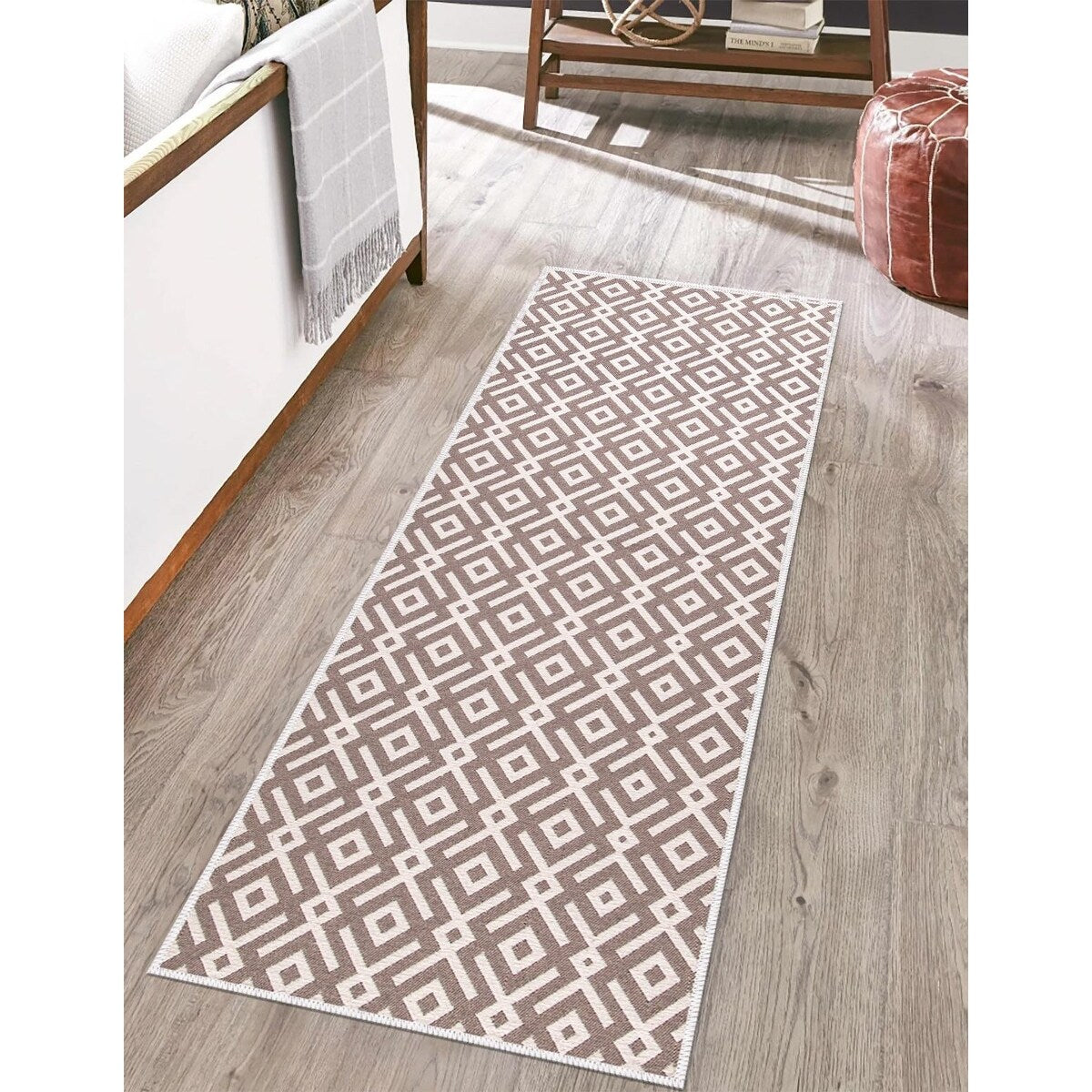 SussexHome Non-skid Ultra-thin Blended Runner Rug - 20 x 59