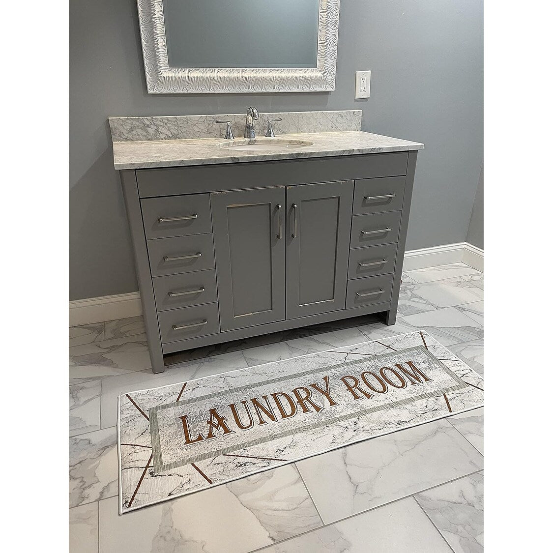 SussexHome Washable Ultra Thin Laundry Room Rug Runner - 20 x 59