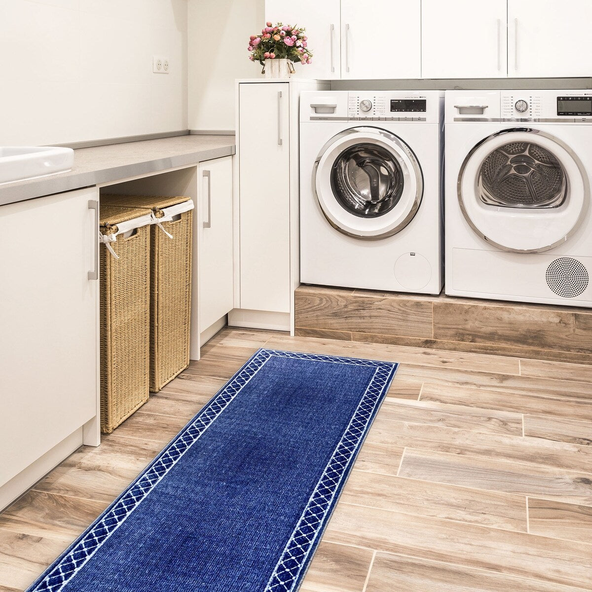 SussexHome Washable Ultra Thin Laundry Room Rug Runner - 20 x 59
