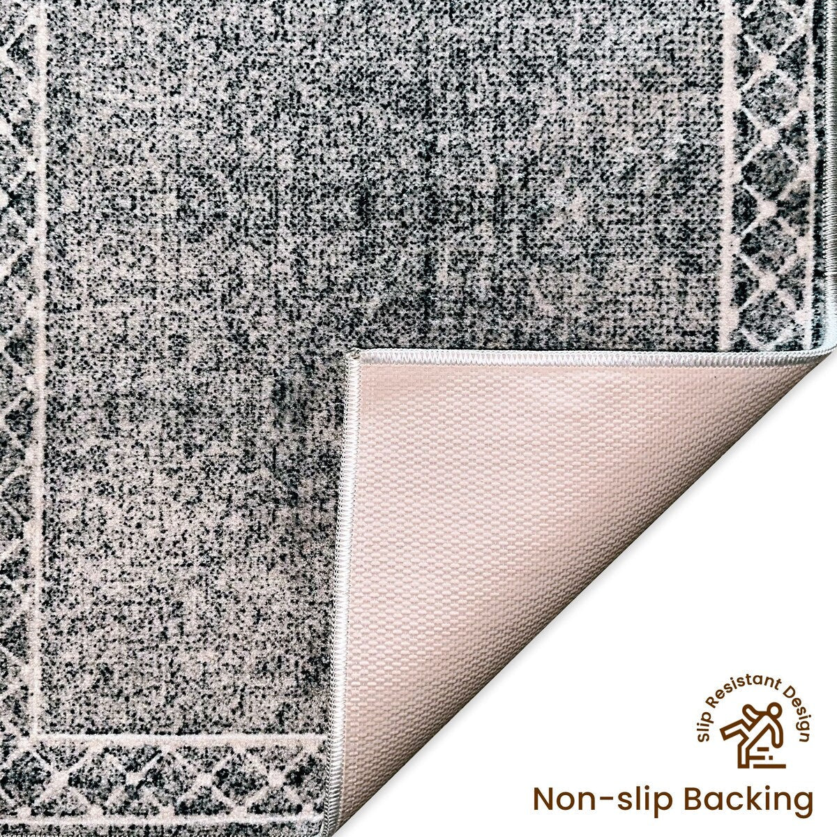 SussexHome Washable Ultra Thin Laundry Room Rug Runner - 20 x 59