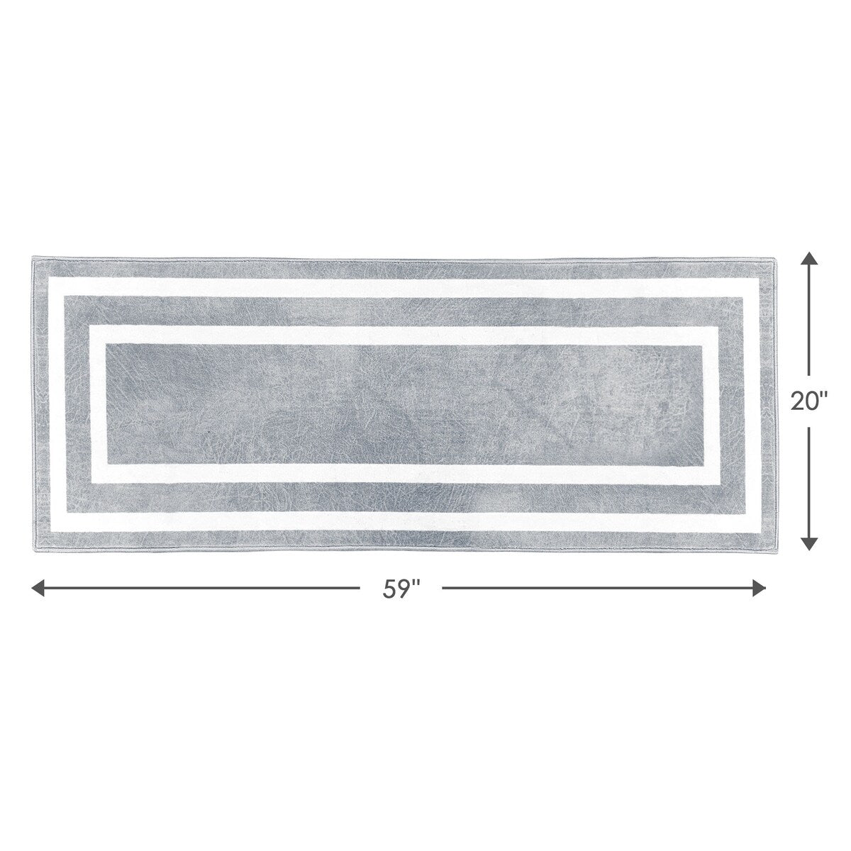 SussexHome Washable Ultra Thin Laundry Room Rug Runner - 20 x 59