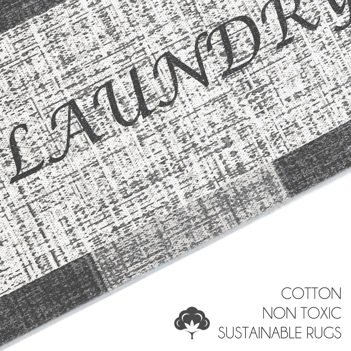 SussexHome Washable Ultra Thin Laundry Room Rug Runner - 20 x 59