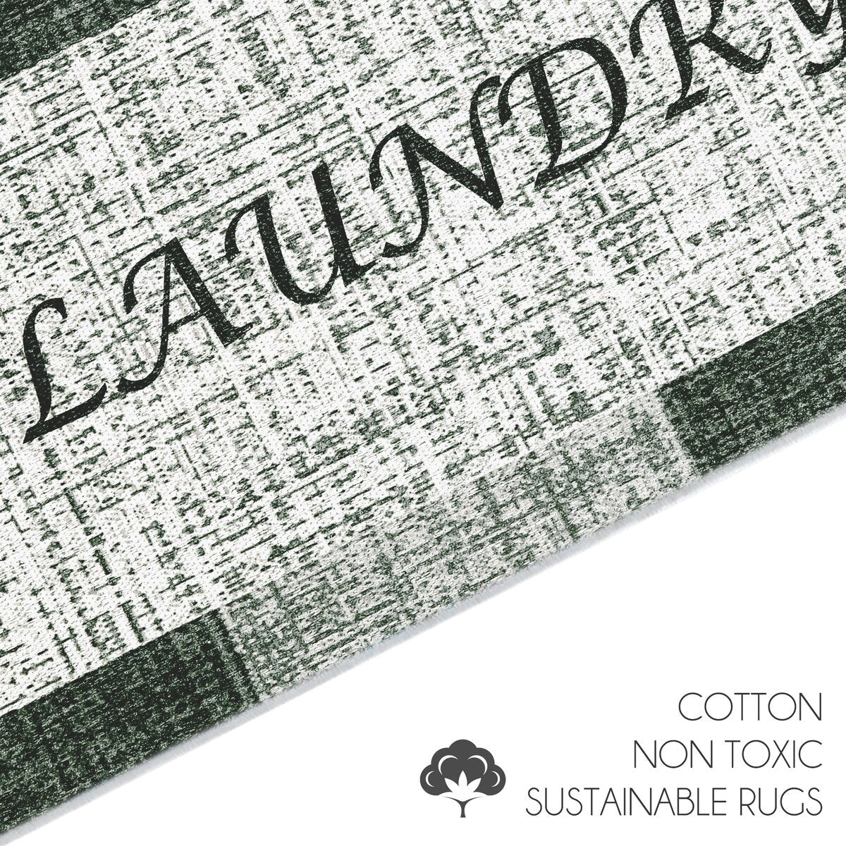 SussexHome Washable Ultra Thin Laundry Room Rug Runner - 20 x 59