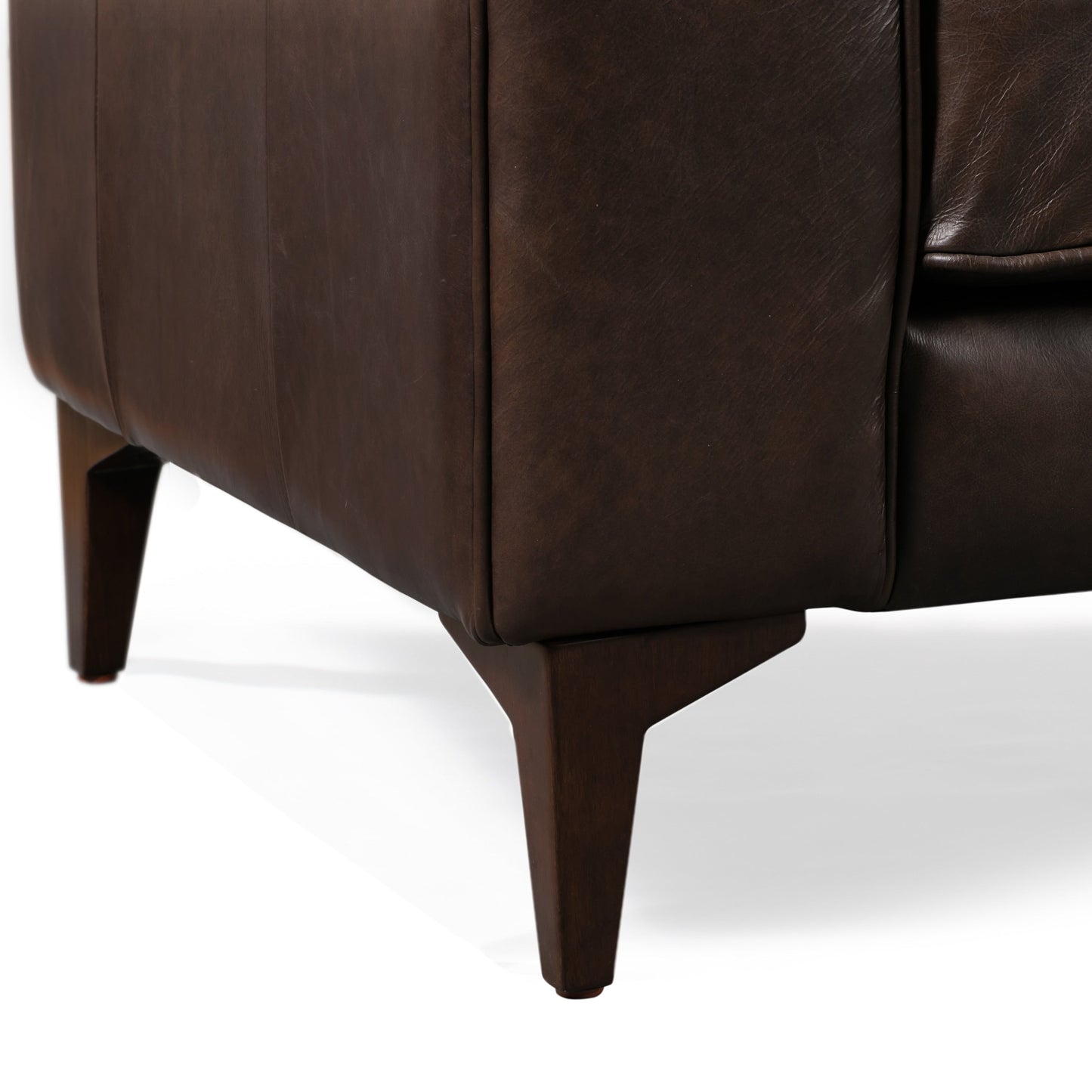 Canapé Poly & Bark Essex 89 - Cuir italien véritable pleine fleur