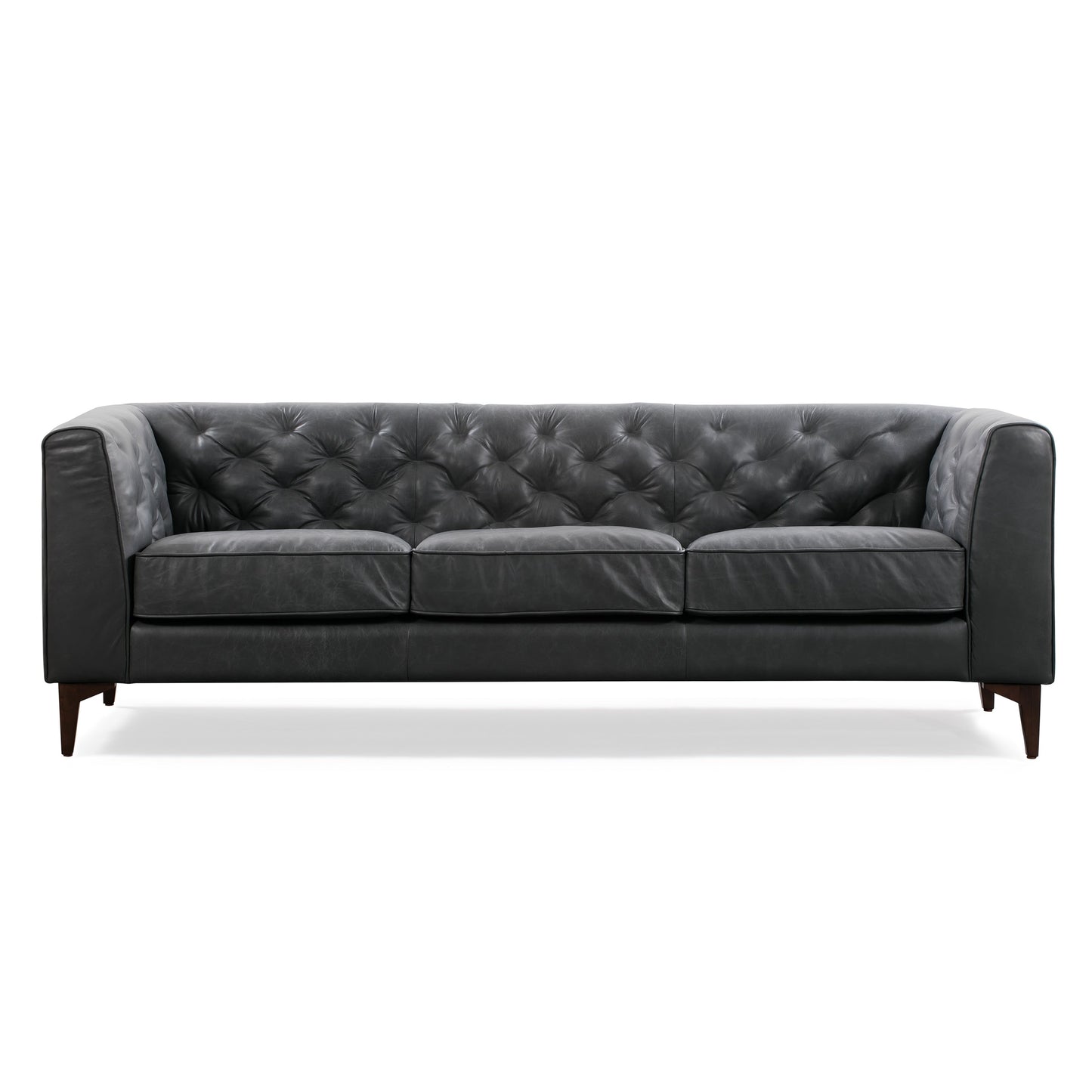 Canapé Poly & Bark Essex 89 - Cuir italien véritable pleine fleur