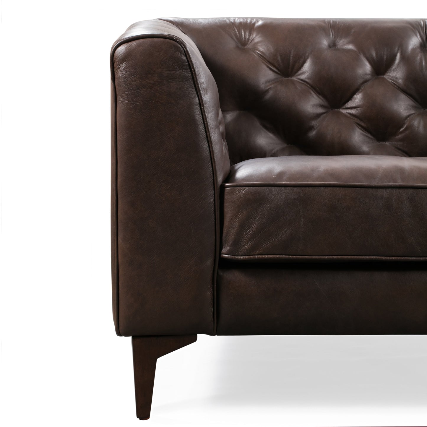 Canapé Poly & Bark Essex 89 - Cuir italien véritable pleine fleur