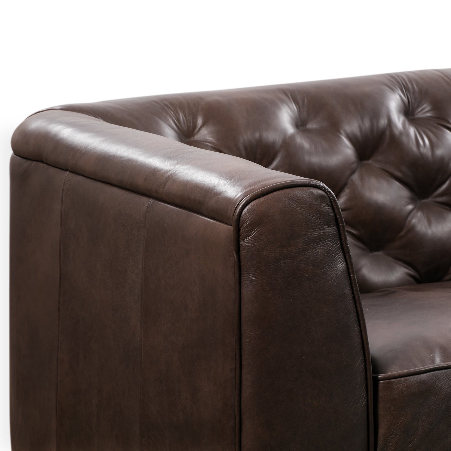 Canapé Poly & Bark Essex 89 - Cuir italien véritable pleine fleur
