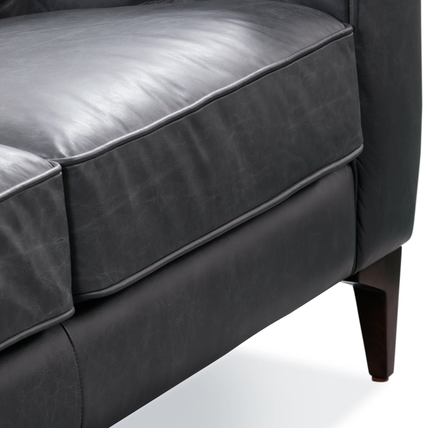 Canapé Poly & Bark Essex 89 - Cuir italien véritable pleine fleur