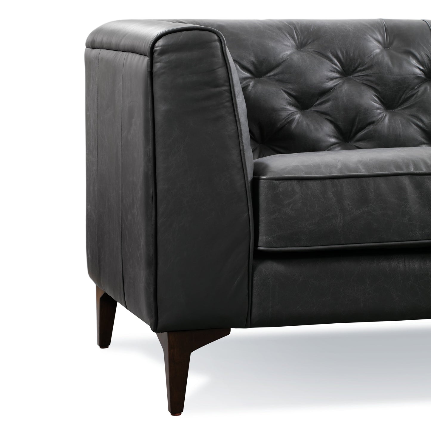 Canapé Poly & Bark Essex 89 - Cuir italien véritable pleine fleur