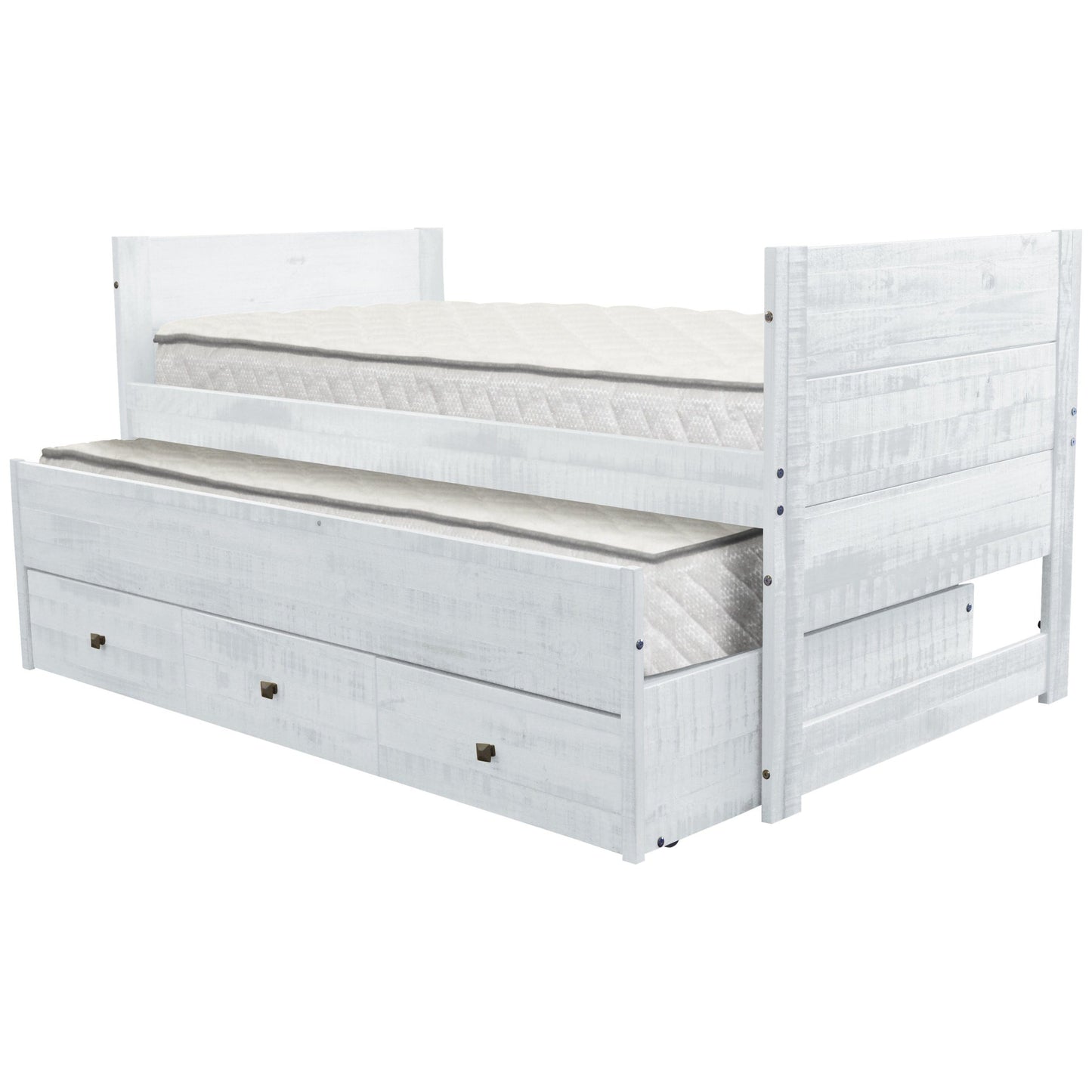 Taylor & Olive Begonia Twin Bed with Twin Trundle & 3 Built in Drawers