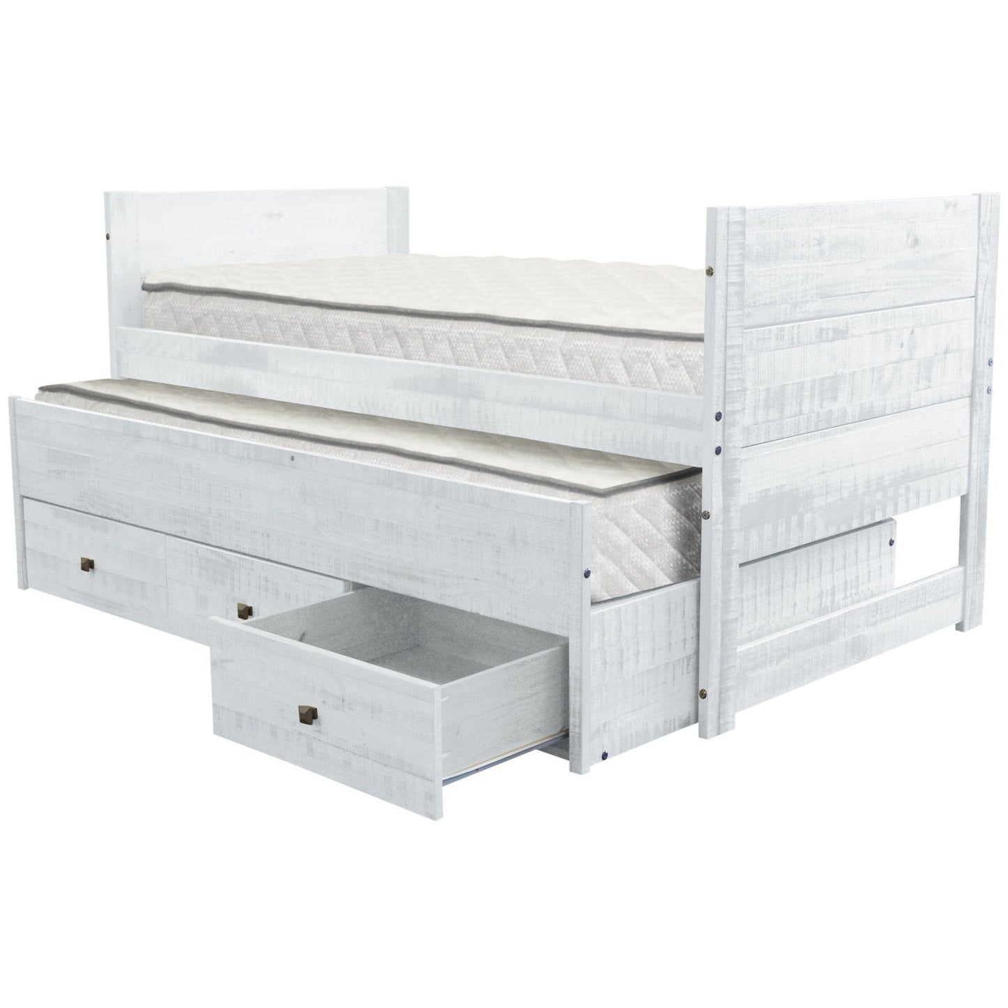 Taylor & Olive Begonia Twin Bed with Twin Trundle & 3 Built in Drawers