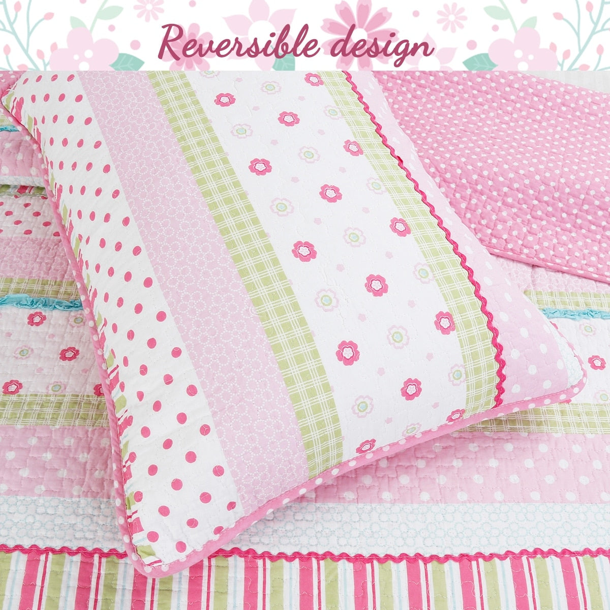Taylor & Olive Sunfish Pink Pastel Cotton Quilt Bedding Set
