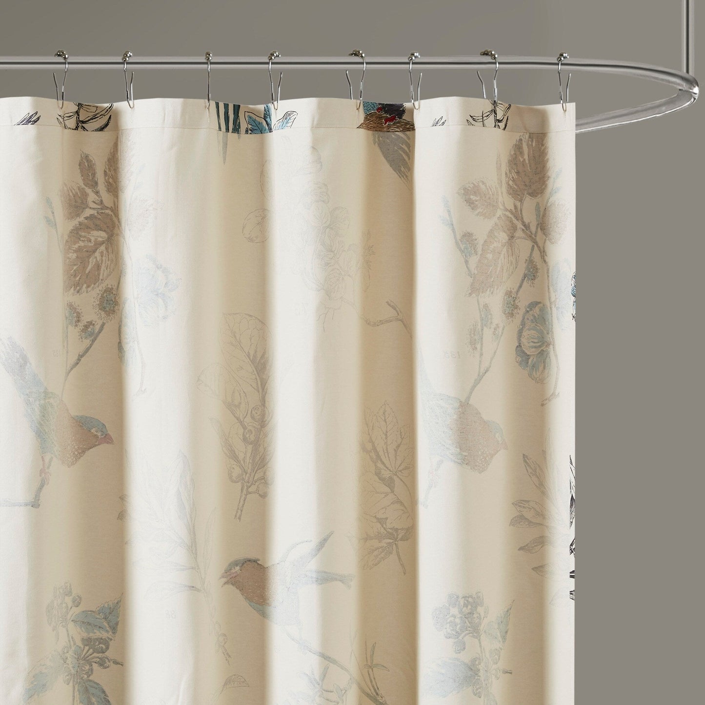 Madison Park Quincy Printed Cotton Shower Curtain