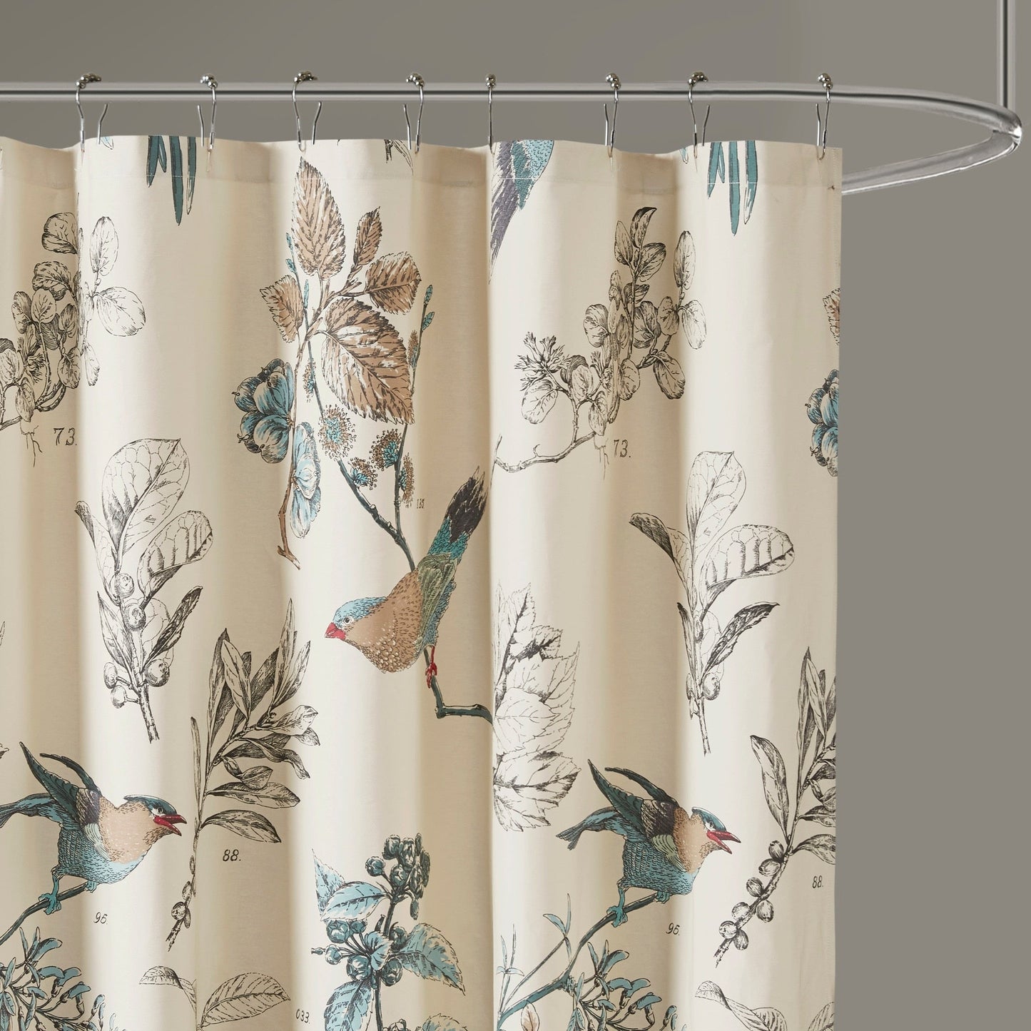 Madison Park Quincy Printed Cotton Shower Curtain
