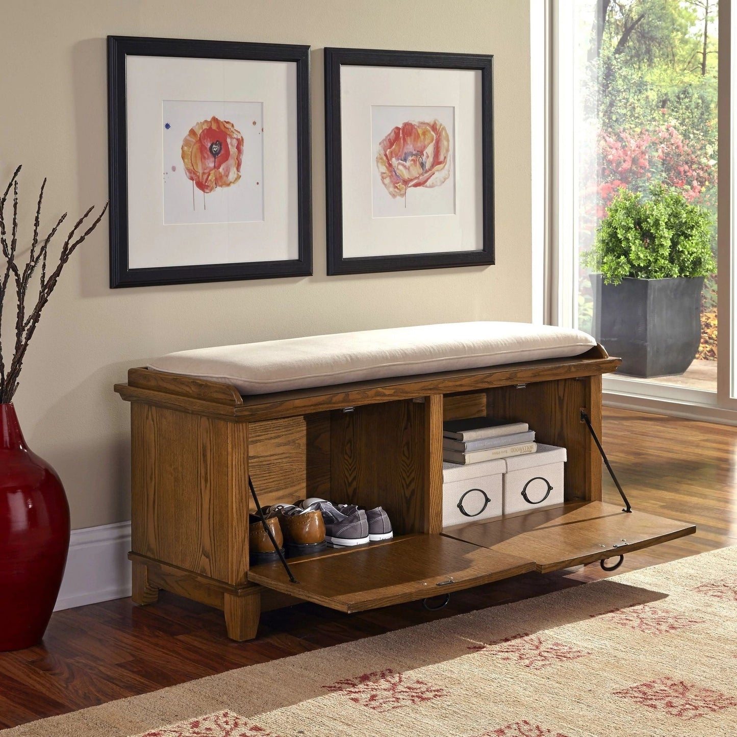 The Gray Barn Old Stone Upholstered Storage Bench