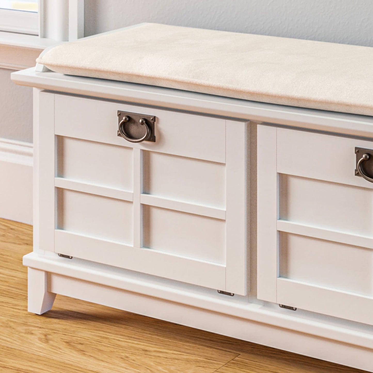 The Gray Barn Old Stone Upholstered Storage Bench