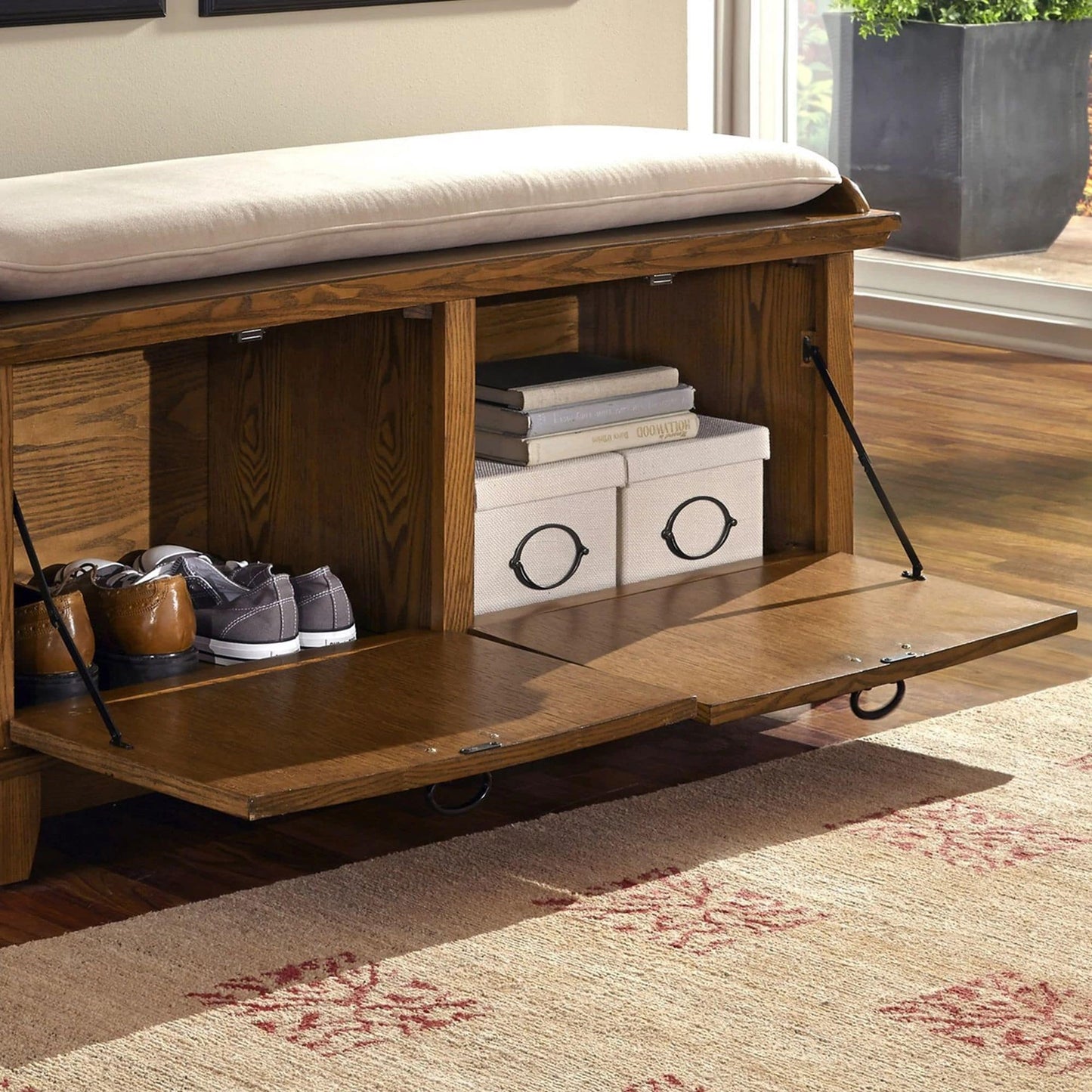 The Gray Barn Old Stone Upholstered Storage Bench