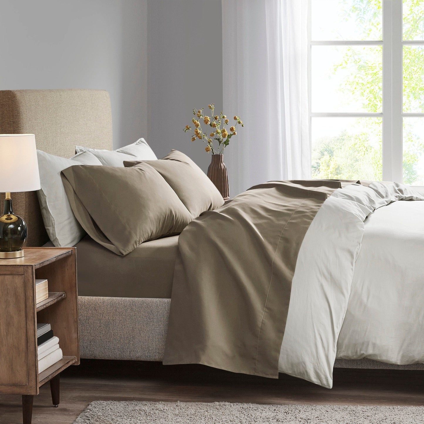 Madison Park Luxurious Brushed Microfiber Deep Pocket Sheet Set