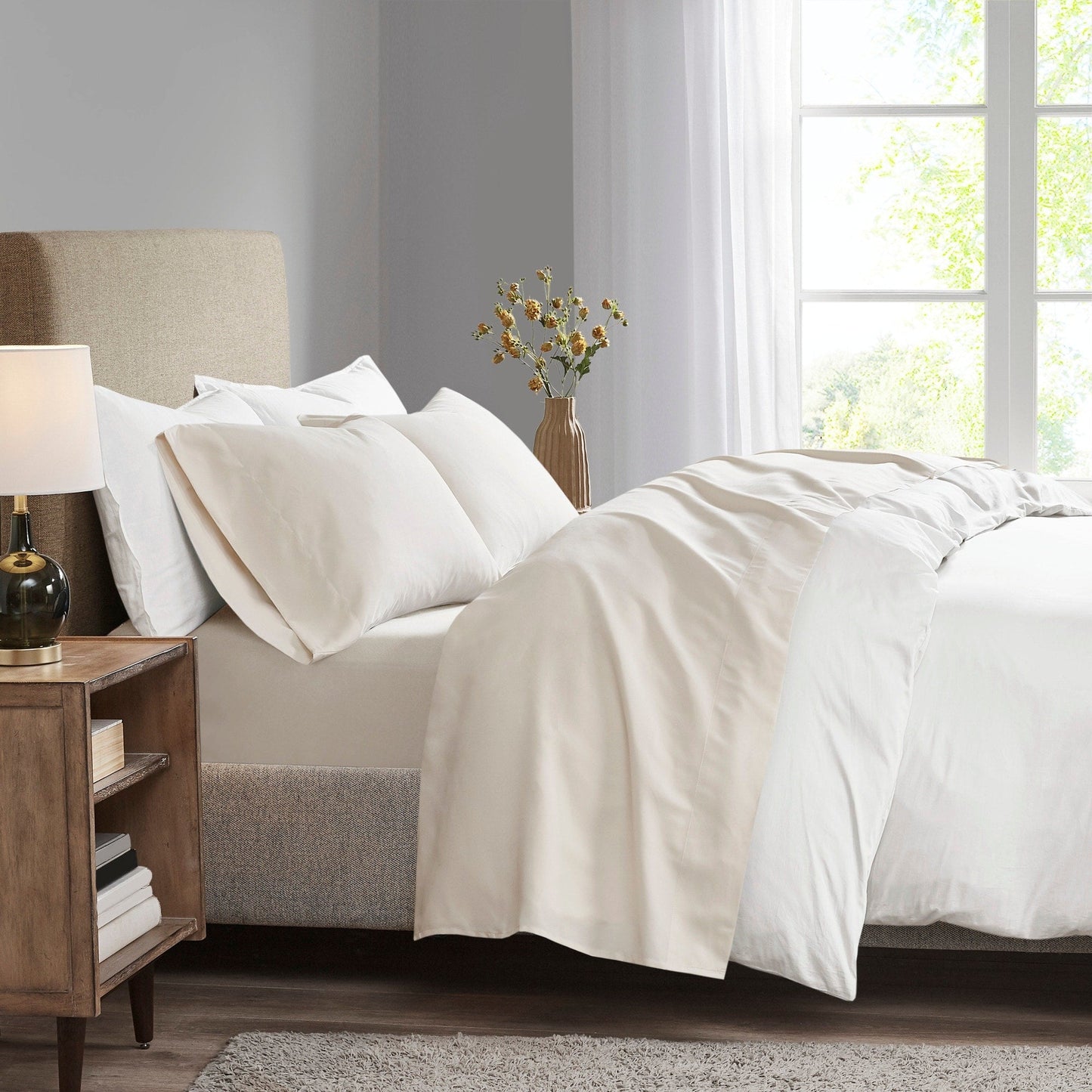 Madison Park Luxurious Brushed Microfiber Deep Pocket Sheet Set