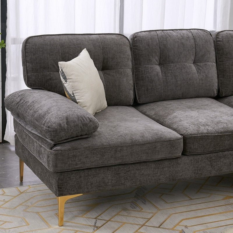 Canapé modulaire d'intérieur trois places, simple et élégant