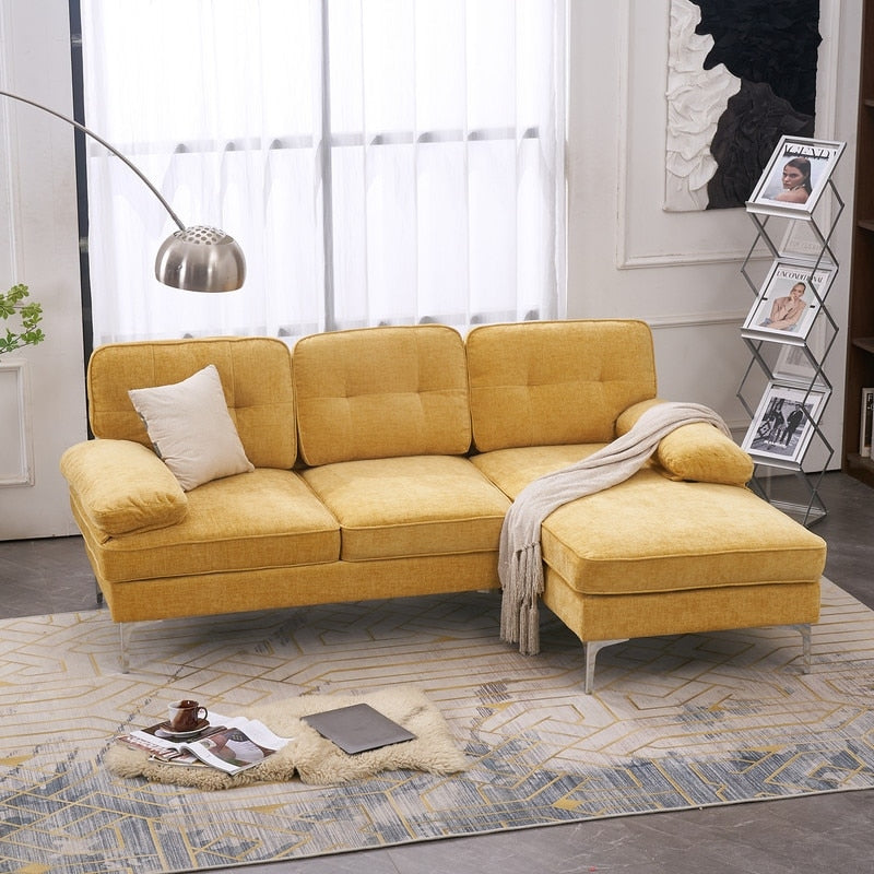 Canapé modulaire d'intérieur trois places, simple et élégant